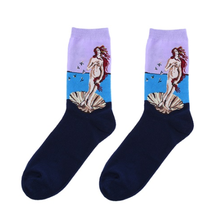 Snagging Resistance White High Top Socks With Regular Style