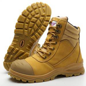 Zapatos de pie de acero para trabajos de construcción zapatos de corte alto