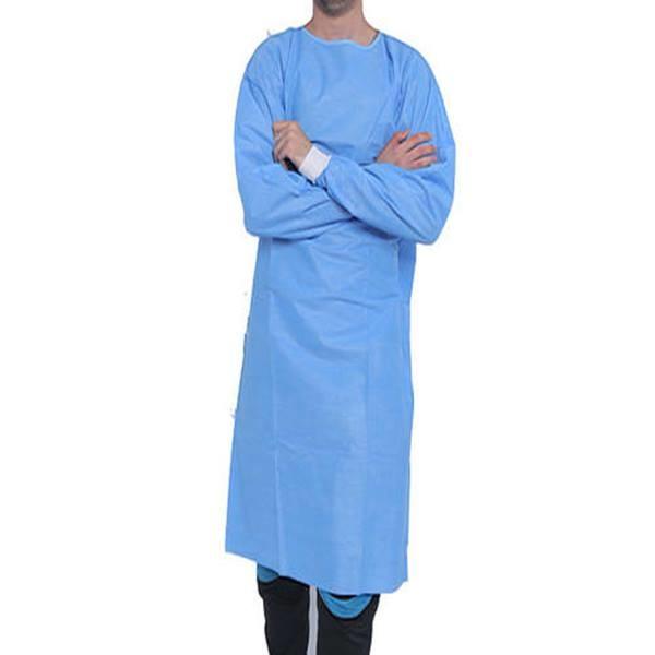 Ultrasonic SMS 50g/M2 Disposable Lab Coat ISO13485