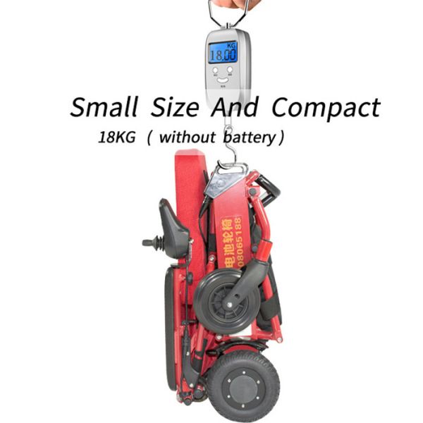 Aluminum Alloy 6 Km/H 100KG Foldable Power Wheelchair