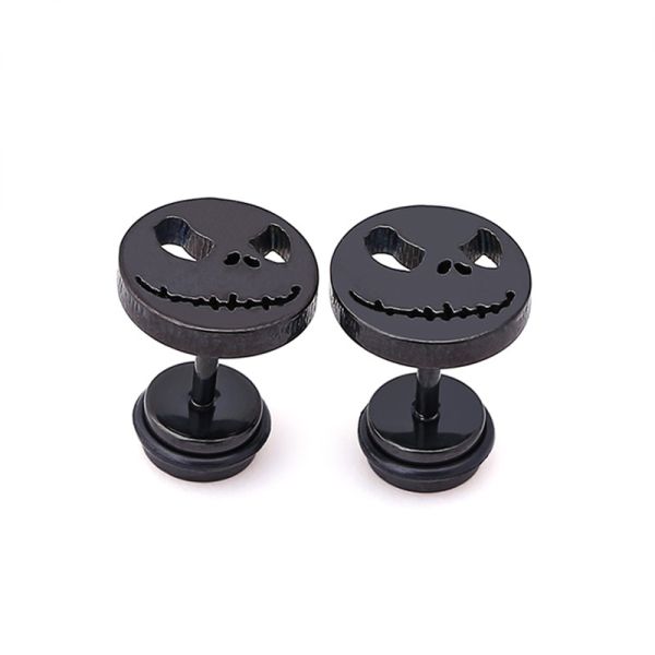 Skull earring bad smile stud earrings Halloween ear stud man woman unisex fashion ear piercing jewelry