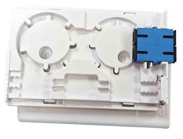 FTTH Flame Retardant ABS 1 Port SC Duplex Fiber Optic Terminal Socket with Built-in Fiber Coiling Tray