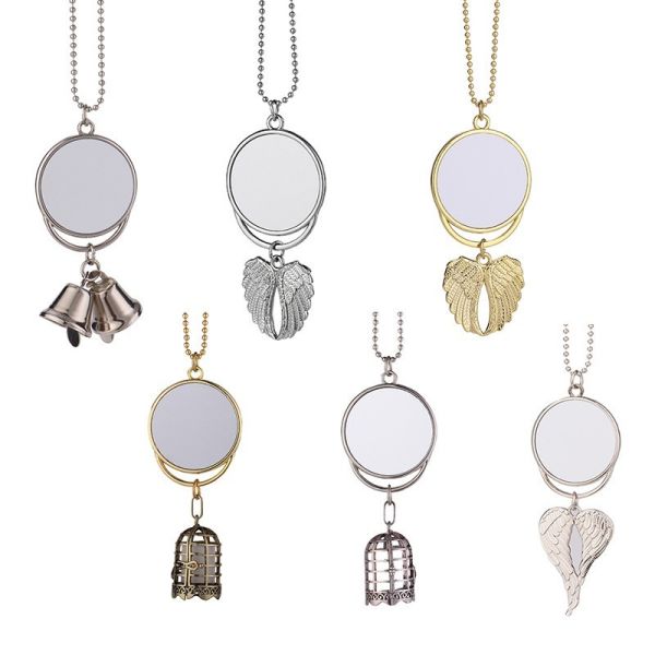 Custom Sublimation Angel Wings Car Hanging Pendant Blanks Car Decoration for heat press