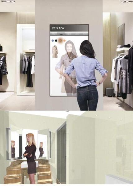 43 Inch 75KHZ 360CD/m2 Magic Mirror Digital Signage NTSC