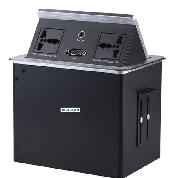 Sliding Tabletop Pop Up Electrical Outlet USB Socket Plug 110V-240V