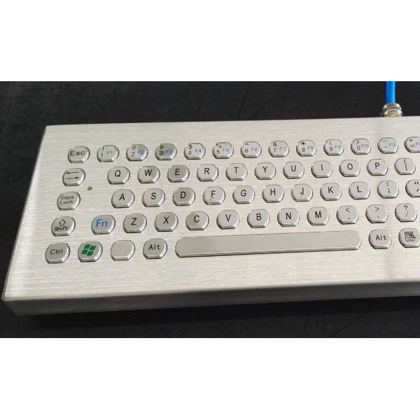 Desktop Vandal Proof Panel Mount Keyboard Stainless Steel For Industrial Control Device