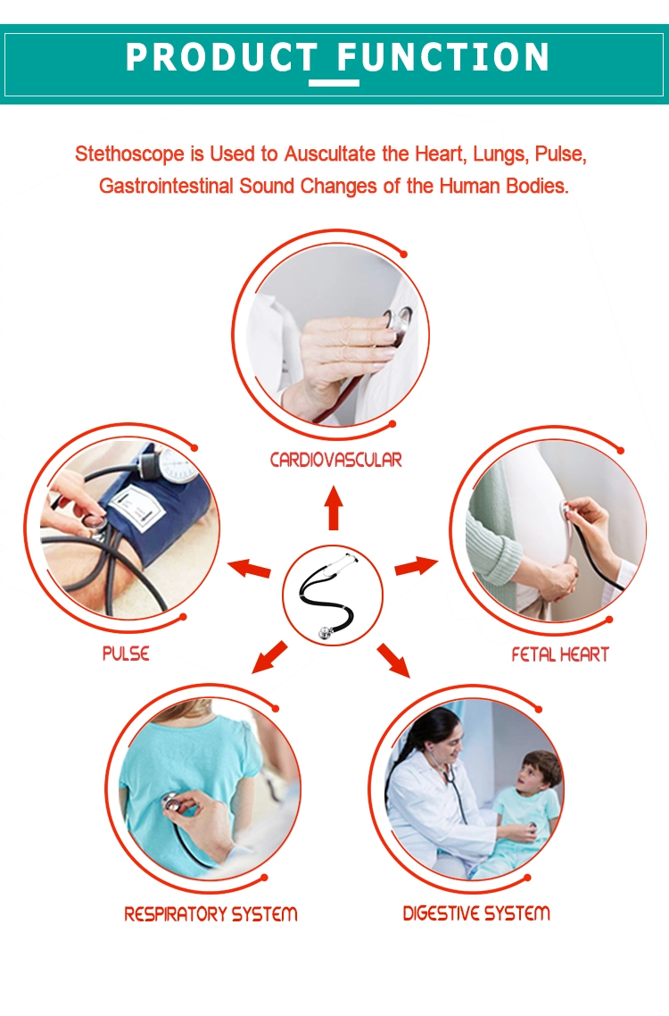650mm Cardiology Stethoscope Disposable Medical Instruments