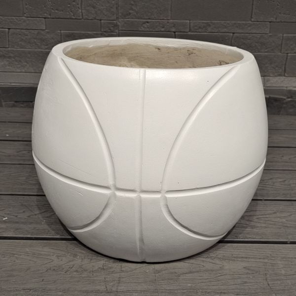 Classic Basketball Design Sporty Fun Themed Appearance Spherical Fiber Clay Planter