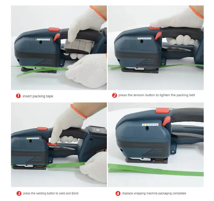 Manual Electric Box Strapping Machine Portable Battery Strapping Machine Plastic PET PP Belt Strapper Tool