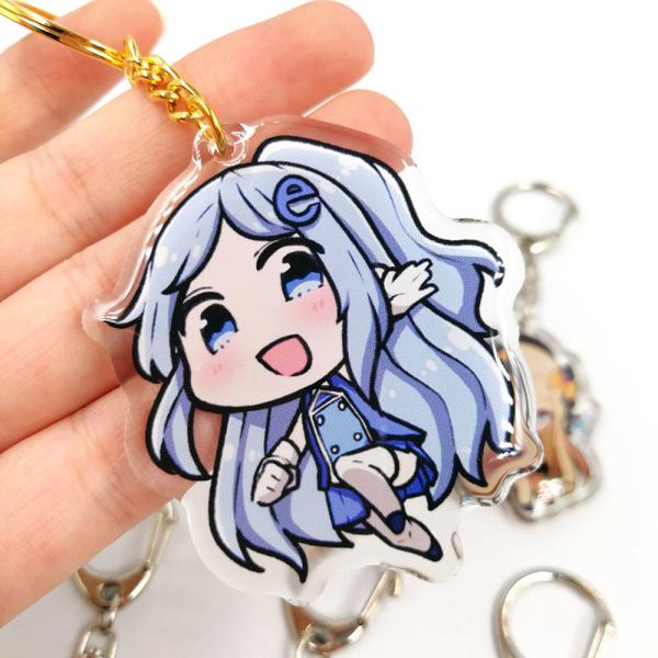Custom Low MOQ Clear Epoxy Resin Glitter Cartoon Make Own Design Anime Boys Acrylic Charms for Gift
