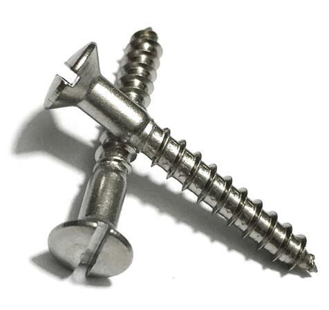 SS304 Stainless Steel Cross Head Screw DIN95 Slotted Furniture Wood Screw