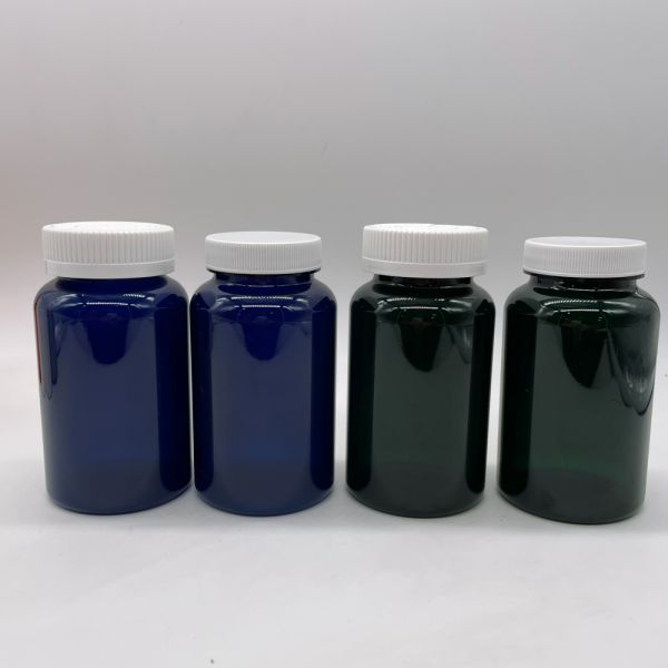 Étiquettes personnalisées de couleur PET plastique 225ml 7,5 oz contenant des médicaments avec capuchon