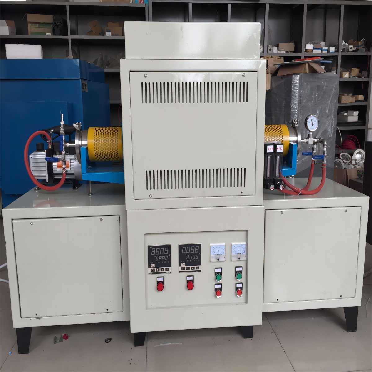 печь углероживания термической обработки управлением 1200C PID непрерывная с 3 зонами температуры