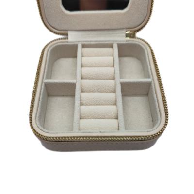Custom Logo Women Girls Portable Organizer Earring Ring Jewelry Box