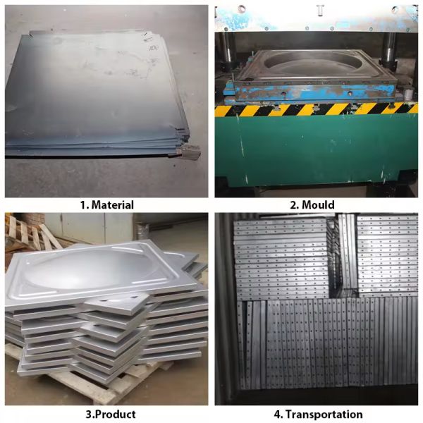 Custom Sectional Rectangular Shape Water Tank SS Water Tank Storage Drinking Water