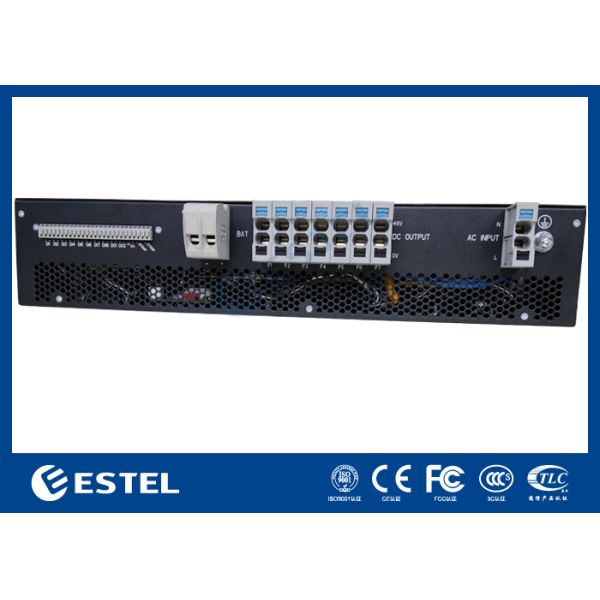 1U Rack Mount Integrated DC Power System with Dual Rectifier Slots Monitoring Unit RS485 or LAN Interface