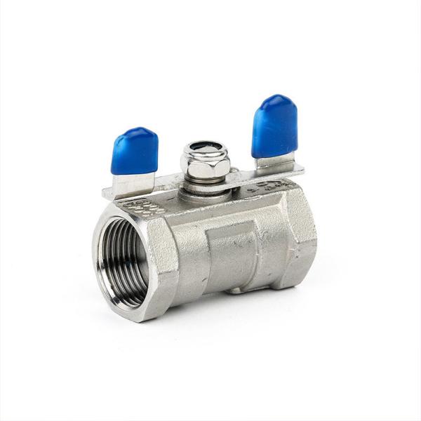 Conexão de fio 1/2 NPT 316 aço inoxidável 1PC válvula de esferas de borboleta manobra 1000wog