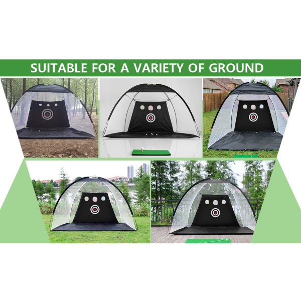 Golf Hitting Cage Practice Aid For Outdoor, Golf Practice Net, Hitting Aids Nets, Portable Golf Impact Nets Cages