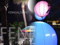 Balão inflável conduzido de seda 400w 800w da decoração do festival de música