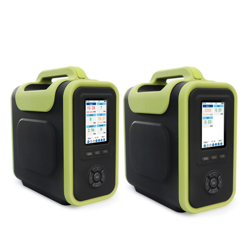 Portable Multi Gas Detector With Pump Suction PH3 SF6 ETO O2 CO VOC H2S Gas Analyzer