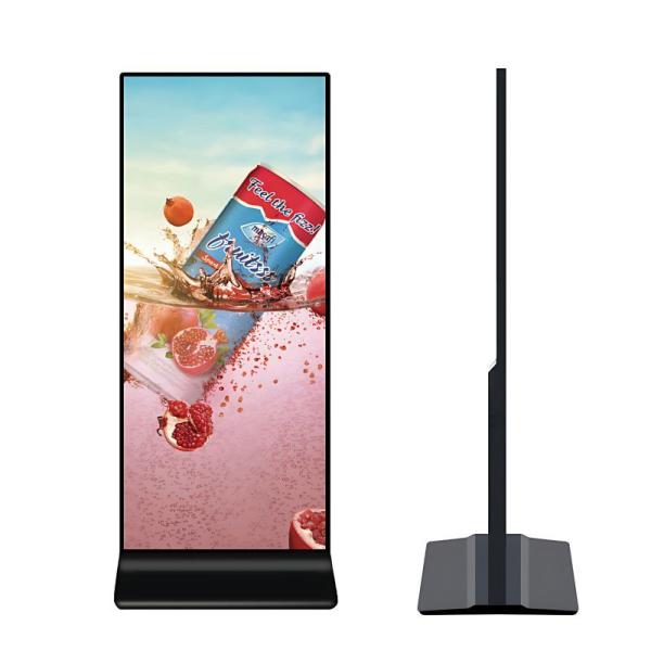 Écran publicitaire tactile ultra-mince de 69,3 pouces, écran complet, lecteur publicitaire LCD sur pied avec signalétique numérique et résolution 4K haute définition