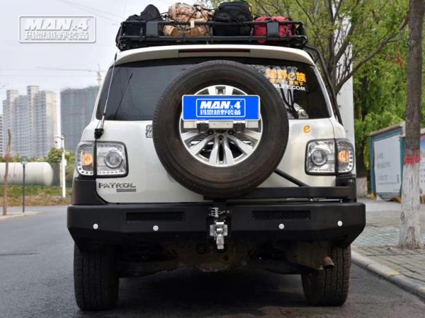Heavy Duty Rear Winch Bumper Bull Bar Patrol Y62 2014-2017