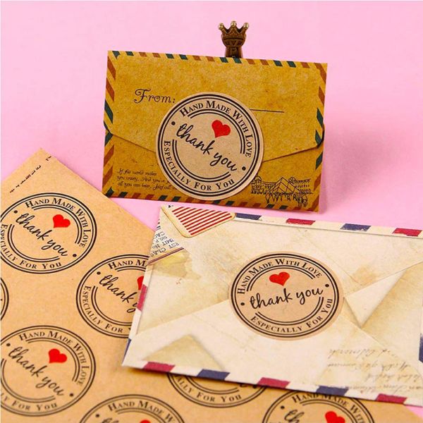 Kraft Paper Food Packaging Sticker For Baking Cake Safety Seal