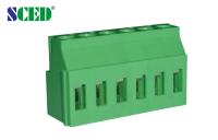 PCB Green Terminal Block 5.08mm Spacing Center 300V 10A PA66 Brass