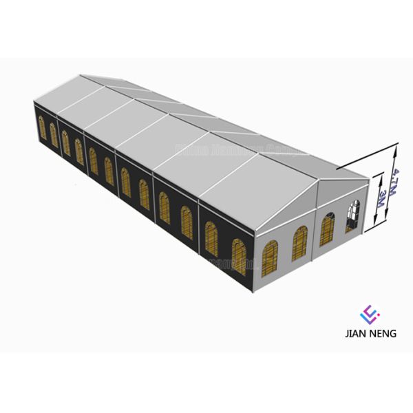 12x30 Meter Fire Retardant Church Tent 3m / 5m Bay Distance Aluminum Frame