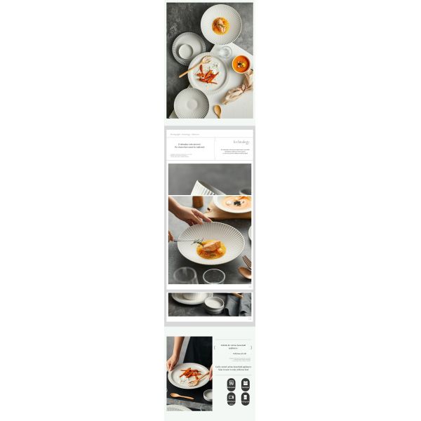 Nordic Relief Ceramic Dinnerware Set Clear Salad Bowl Cups Bowls Saucers Plates