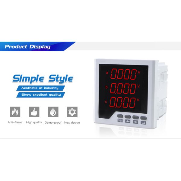 CN-3D3 96*96 mm Three Phase LED Multifunction KWH Energy Meter with RS485