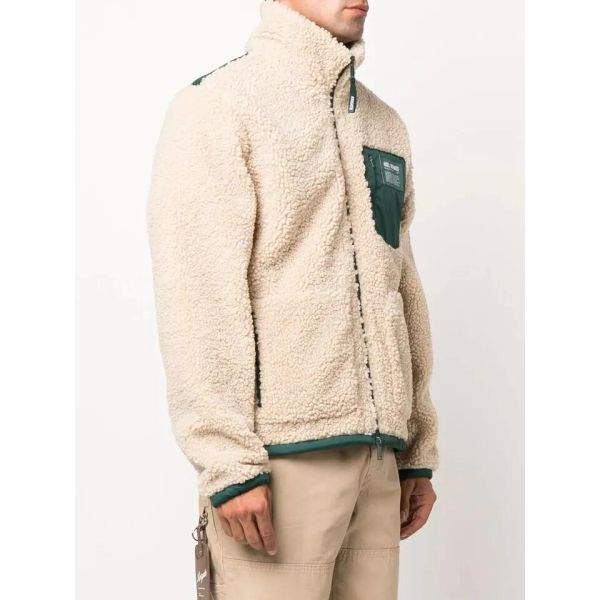 Custom Logo Winter Teddy Jacket Streetwear Zip Up Fleece Trench Coat