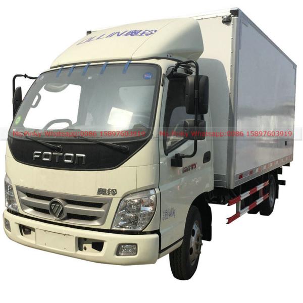 Foton Refrigerator Truck Mini Freezer Van Truck 103HP Petrol Gasoline Engine