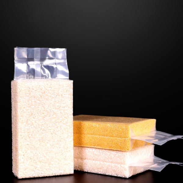 Embalagem de plástico de nylon de vácuo de tijolo de arroz