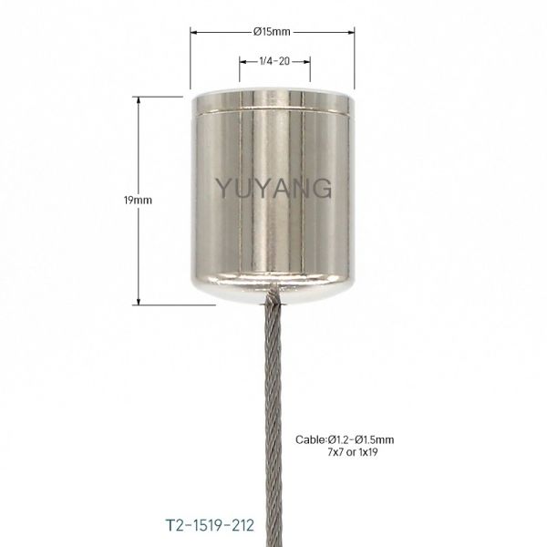 Brass 1/4-20 Thread Ceiling Light Attachment T2-212 M13 For Commercial Or Household