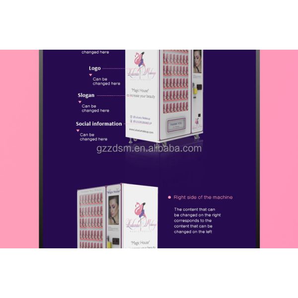 Zhongda Customize Design Vending Machines Makeup Tool Lashes Hair Bundle Vending Machine