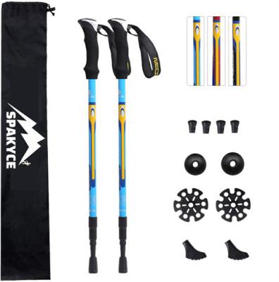 EVA Adjustable Folding Anti Shock Walking Stick Telescopic Self Defense Trekking Pole
