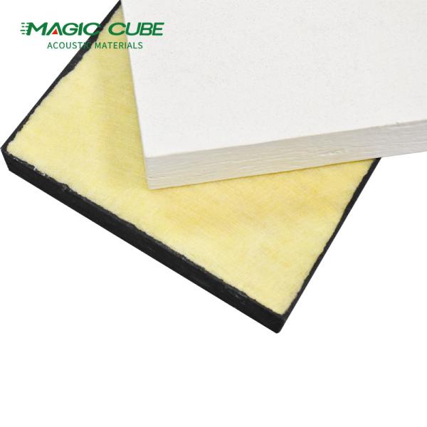 Insert Edge White Acoustic Glassfiber Ceiling Tile for Soundproofing and Noise Reduction