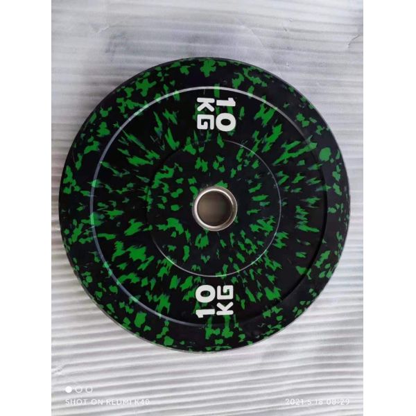 15lb 30lb 45lb Gym Rubber Weights Plates Set for Customized Logo Free Weight Training