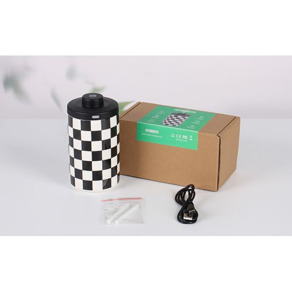 Mini Portable Nebulizer Scent Diffuser Battery Operated White Black Ceramic Waterless Essential Oil Diffuser for Home,Car,Office