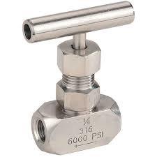 Válvula de agulha SS316 1/8 - 2 válvula de agulha de alta pressão fêmea do gás 6000PSI