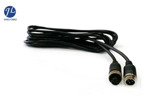 Waterproof Shielding Truck Trailer Aviation Cable , Rear View Camera 4 Pin Cable