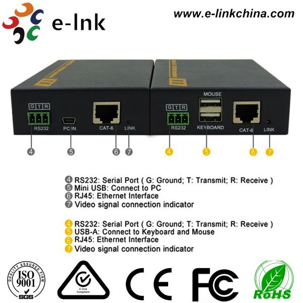 HD-BaseT DVI KVM Extender Over 100m Single Cat6/7 Cable