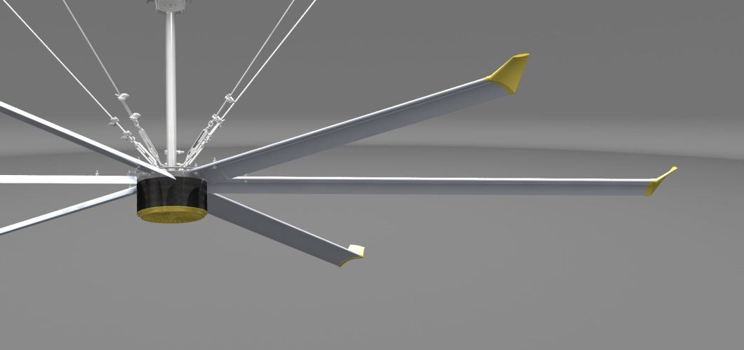 потолочный вентилятор вытыхания 3m 10FT HVLS промышленный крытый с мотором Pmsm