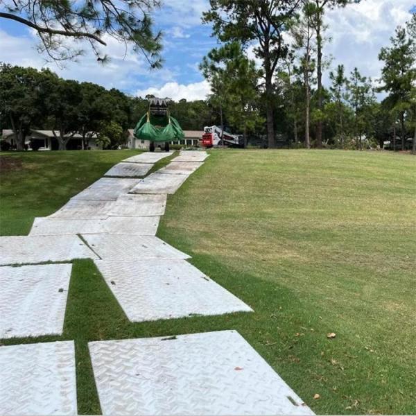 Placa provisória da via de acesso do caminhão do HDPE à terra sintético da esteira do pântano da proteção