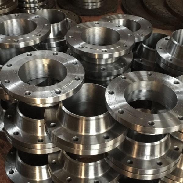 Polished Turned Titanium Pipe Flange GR1 2 5 GR2 Titanium Weld Neck Flange For Marine Offshore Industry