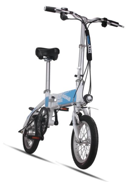 Blue Foldable Electric Bike Adult City Electric Push Bike With Li - Ion Battery