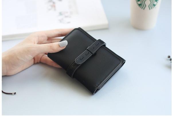 The new wallet female short paragraph Korean version of the simple and stylish drawstring women short paragraph wallet