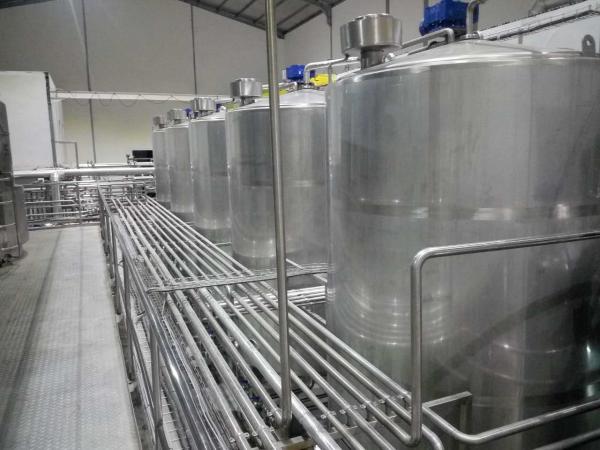 3000L 20T/H Pump CIP Washing System SUS316 For Milk Processing Line