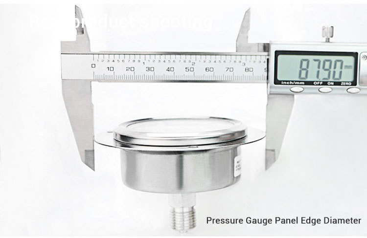 All Stainless Steel Case 60mm Axial Shockproof Oil Pressure Gauge with M14*1.5 Thread